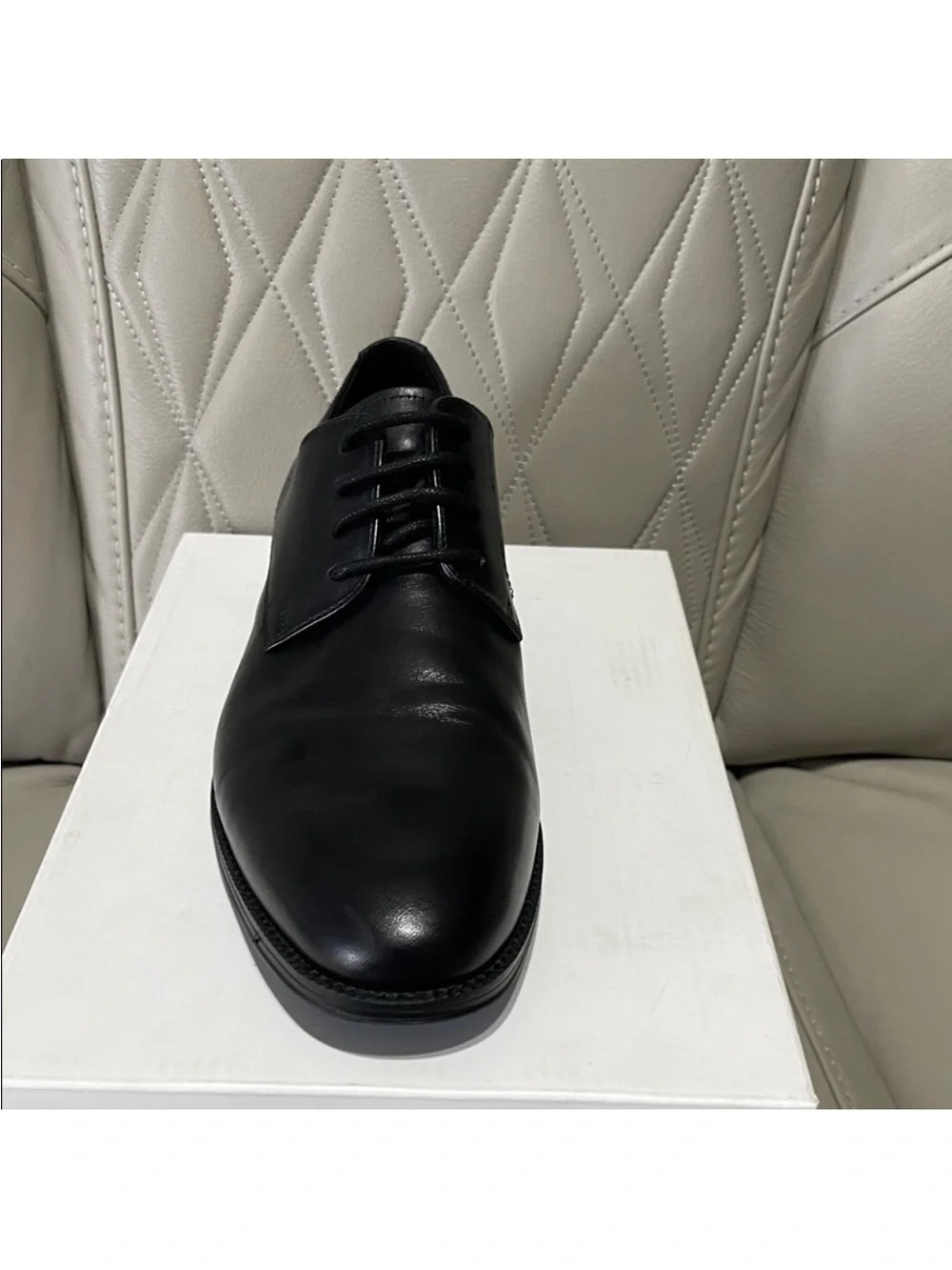 Calvin Klein Black Leather Derby Dress Shoe